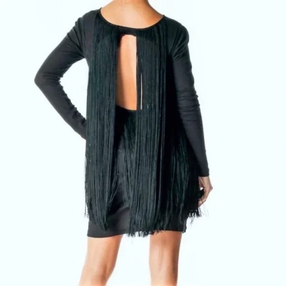 Stella McCartney Fringed Long-Sleeve Dress